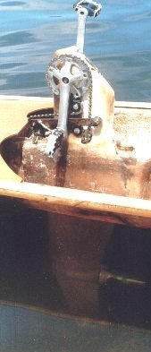 displacement drive installed 
in monohull boat